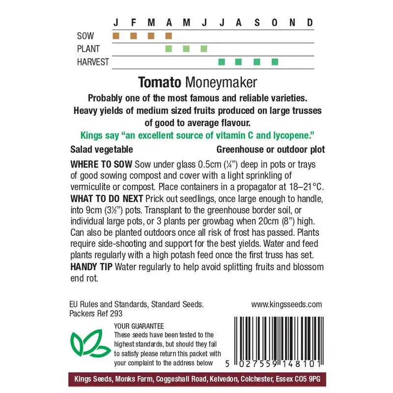 Kings Seeds Peas / Lettuce / Tomato and Beans Growing Seeds