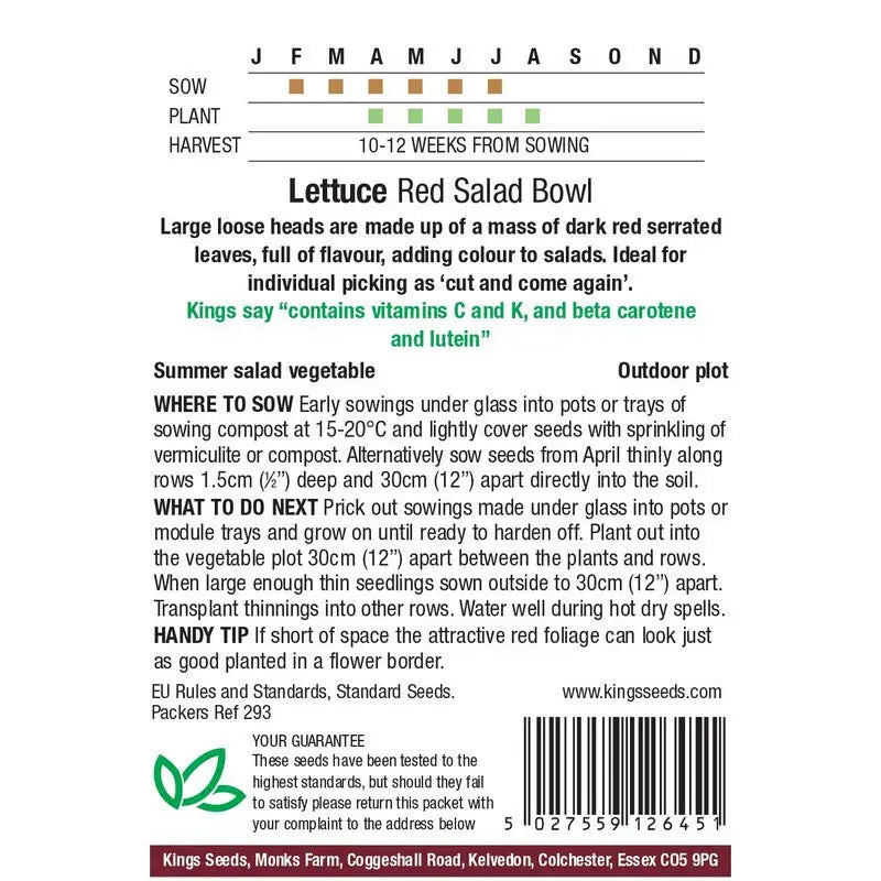 Kings Seeds Peas / Lettuce / Tomato and Beans Growing Seeds