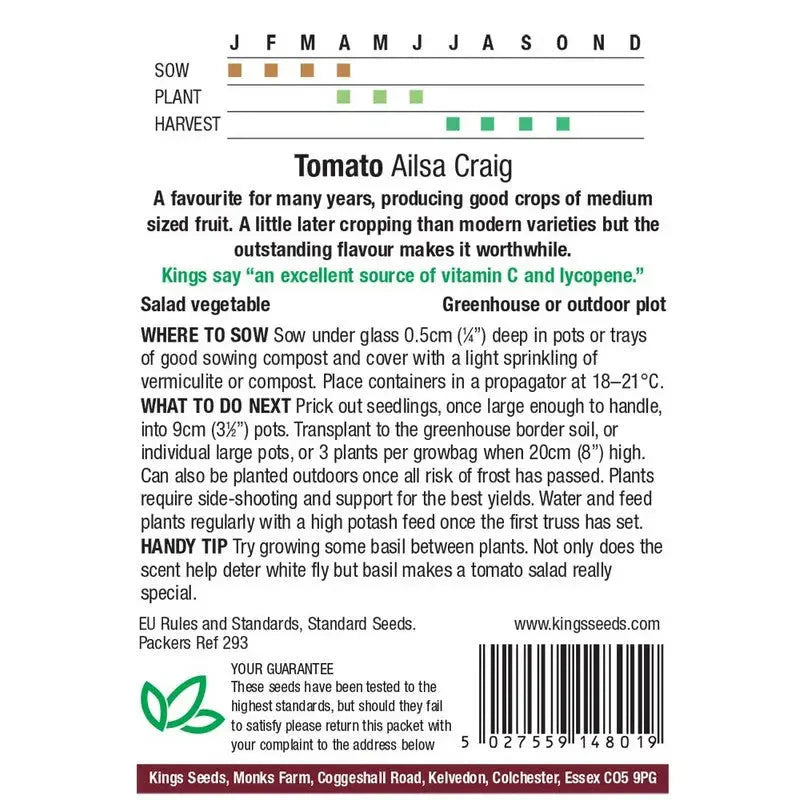 Kings Seeds Peas / Lettuce / Tomato and Beans Growing Seeds