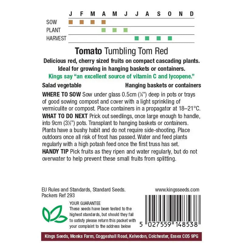 Kings Seeds Peas / Lettuce / Tomato and Beans Growing Seeds