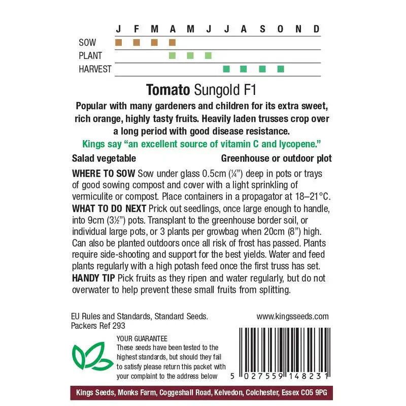 Kings Seeds Peas / Lettuce / Tomato and Beans Growing Seeds