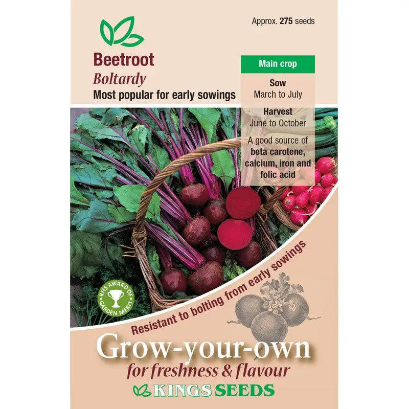 Kings Seeds Vegetables Seeds - Beetroot - Boltardy - Seeds