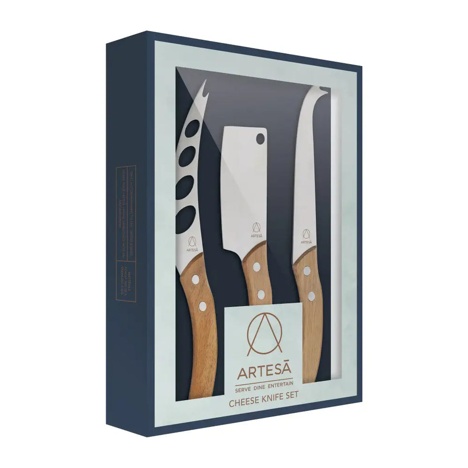 Kitchen Craft Art Cheese Knife Set of 3 S/Steel