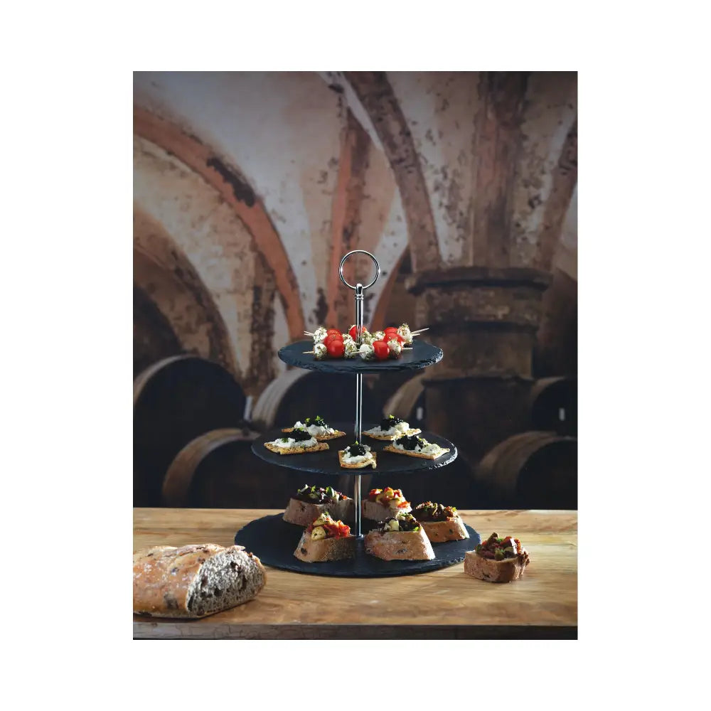 Kitchen Craft Artesa 3 Tier Slate Serving Stand 28.5 x