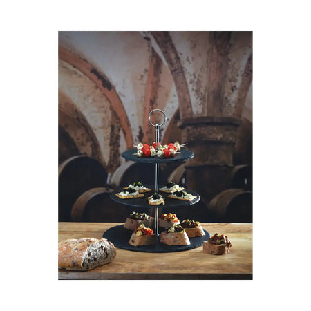 Kitchen Craft Artesa 3 Tier Slate Serving Stand 28.5 x