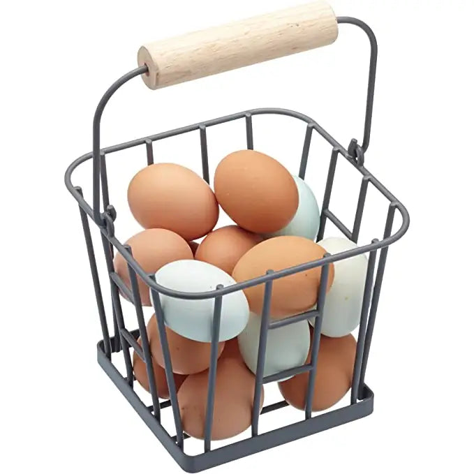 Kitchen Craft Egg Basket Steel Grey 16x16x13cm - Kitchenware