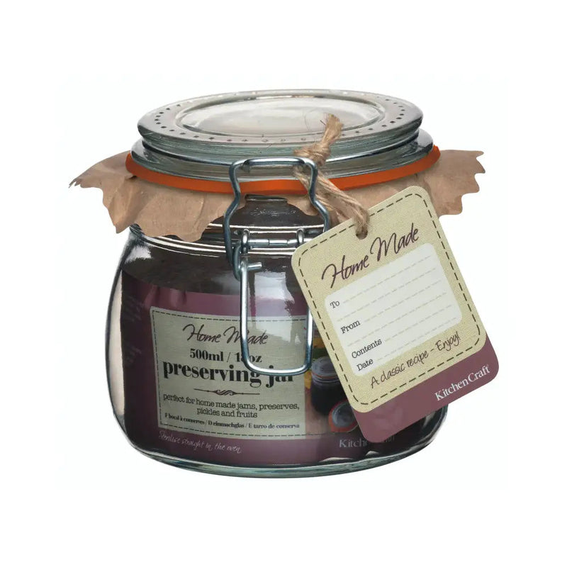 Kitchen Craft Home Made Glass 500ml Preserving Jar -