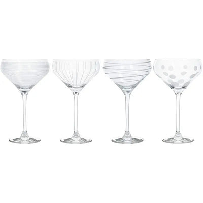 Kitchen Craft Mikasa Cheers Pack Of 4 Champagne Saucers -