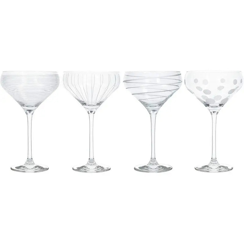 Kitchen Craft Mikasa Cheers Pack Of 4 Champagne Saucers -