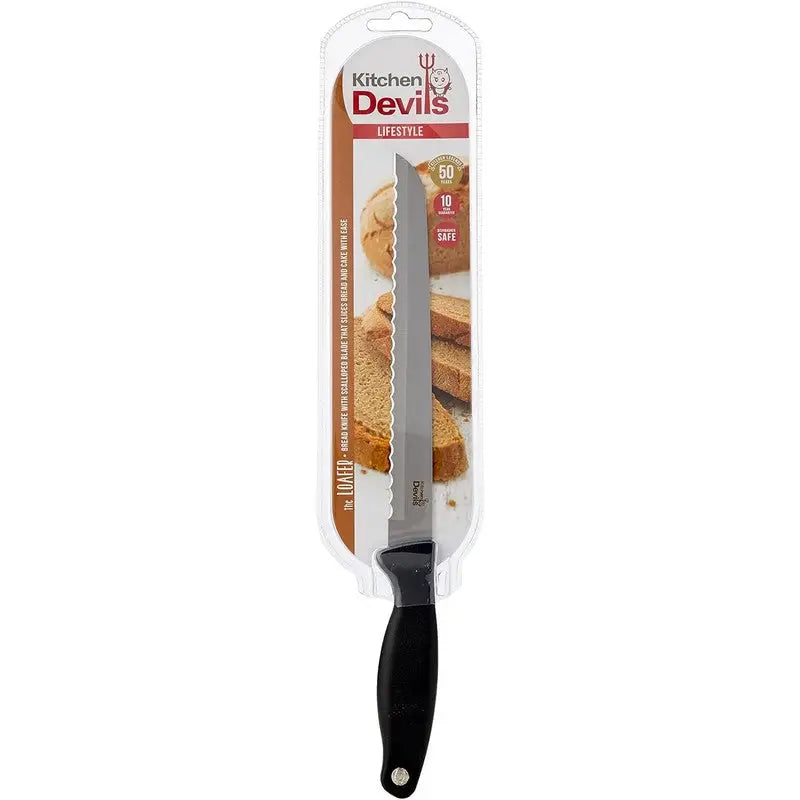 Kitchen Devils Lifestyle Bread Knife Black (33.5 x 3.5 x