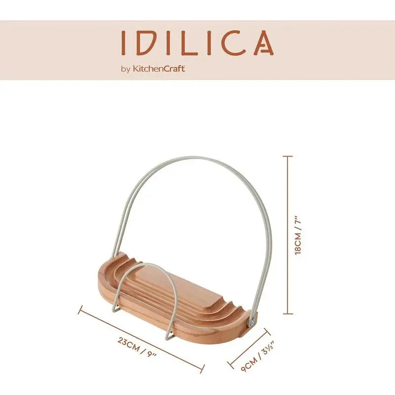 KitchenCraft Idilica Beechwood Cookbook Stand - Kitchenware
