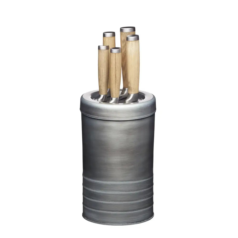 Kitchencraft Industrial Kitchen 5pce Knife Block -