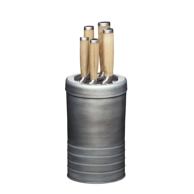 Kitchencraft Industrial Kitchen 5pce Knife Block -