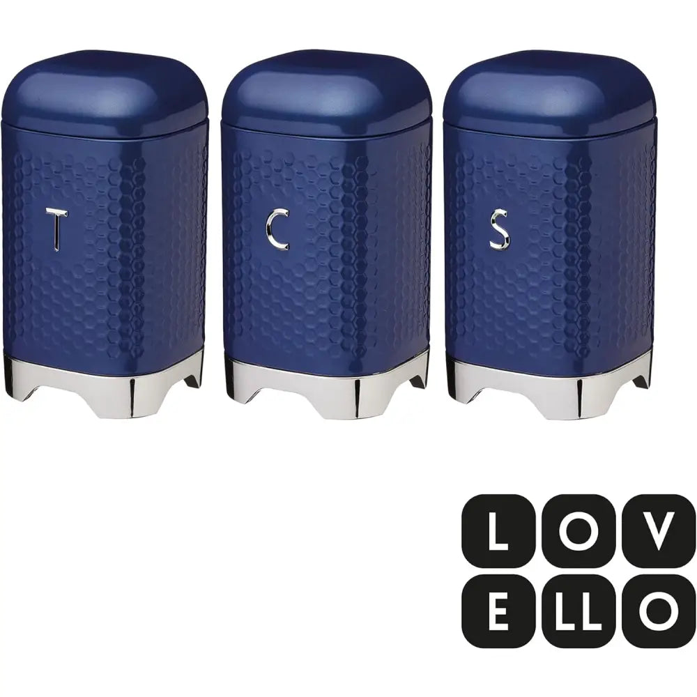 KitchenCraft Lovello 3 piece Storage Set Tea Coffee Sugar