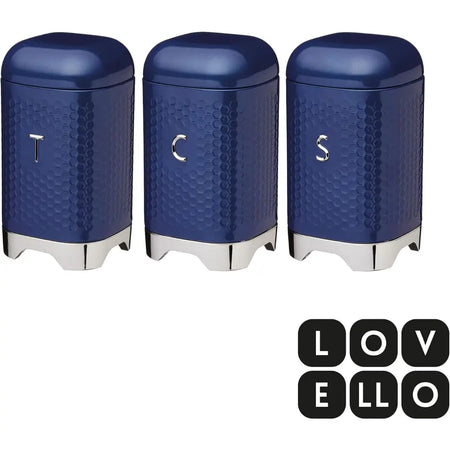 KitchenCraft Lovello 3 piece Storage Set Tea Coffee Sugar