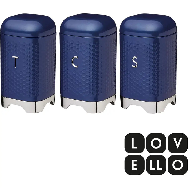 KitchenCraft Lovello 3 piece Storage Set Tea Coffee Sugar