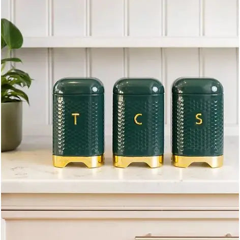 KitchenCraft Lovello 3 piece Storage Set Tea Coffee Sugar