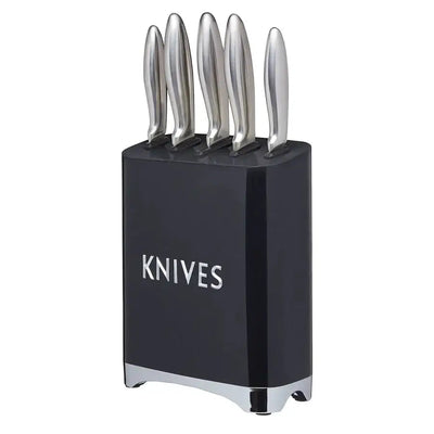 Kitchencraft Lovello 5 Piece Retro Knife Block Set -
