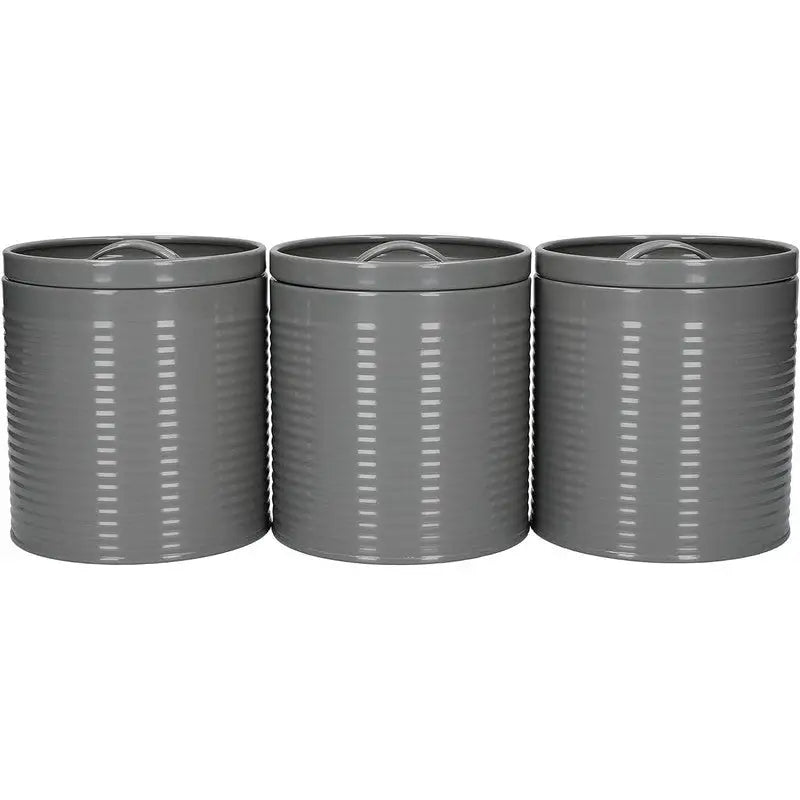 KitchenCraft Storage Canisters Set of 3 1 L Grey - Storage