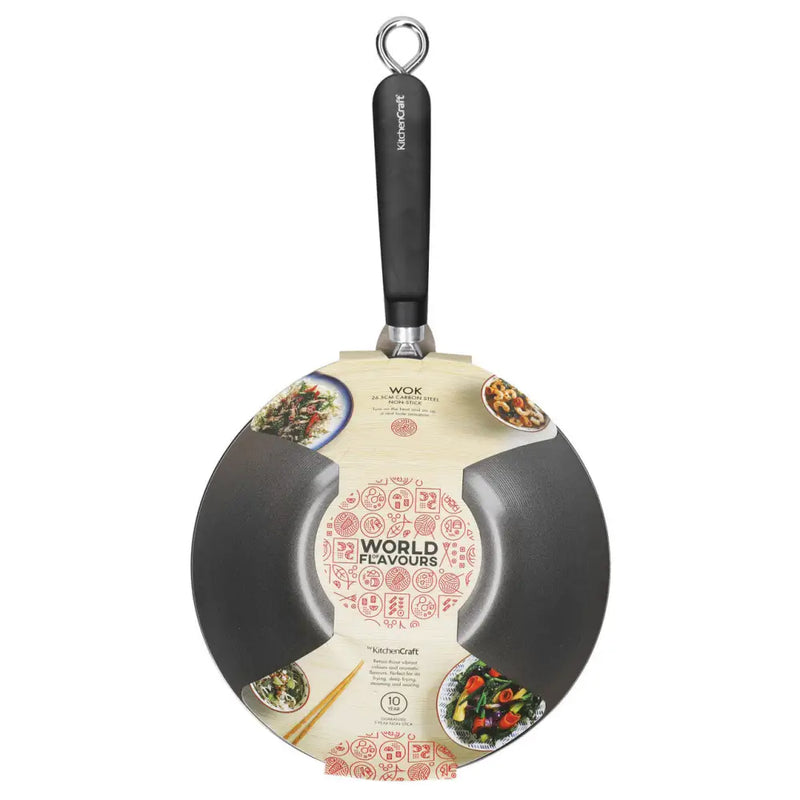 KitchenCraft World of Flavours Oriental Carbon Steel