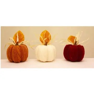 Knitted Pumpkin 10cm (3 Assorted - 1 SENT) - Autumn