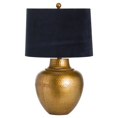 Knowles Bronze Table Lamp W/Black Shade 40 x 40 x 66cm -