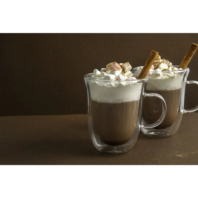 La Cafetiere 2pk Double Walled Hot Chocolate Mugs 350ml -