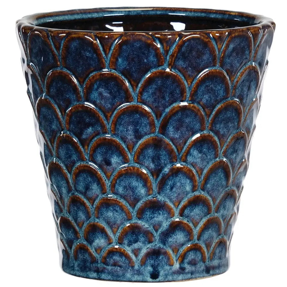 Large Blue Planter 19 x 19 x 18cm - Homeware