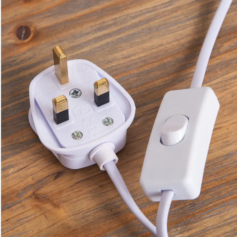 Leaf Print Table Lamp with Beige Linen Shade 35cm -