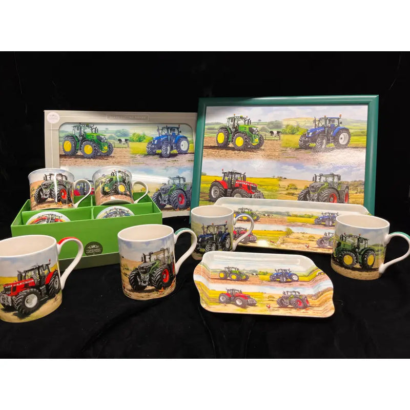 Leonardo Collection Farm Tractors Mug Set of 4 Boxed -