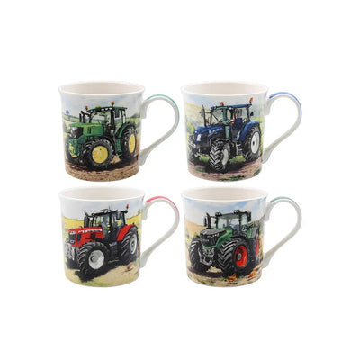 Leonardo Collection Farm Tractors Mug Set of 4 Boxed -