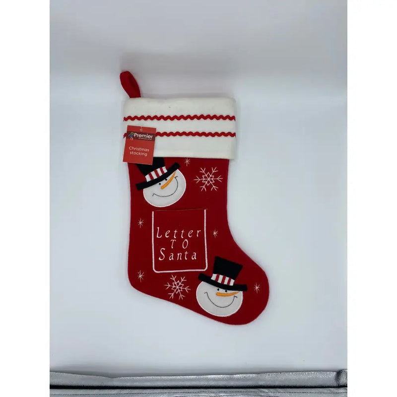 Letter to Santa Christmas Stocking - 3 Assorted Designs -