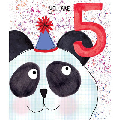 Libby Bothway Age 5 Panda Happy Birthday Card - Giftware