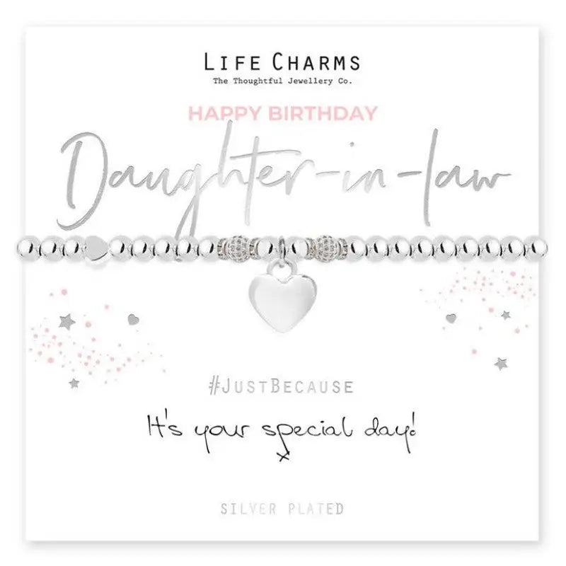 Life Charm Daughter In Law happy Birthday - Bracelet