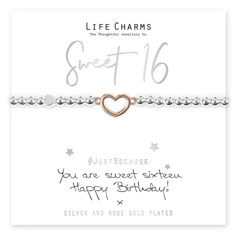 Life Charm Sweet 16 RGD Heart Bracelet - Bracelets