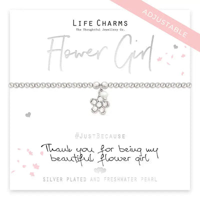 Life Charm Thank You Flower Girl Bracelet - Bracelets