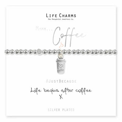 Life Charms Life Begins After Coffee Bracelet - Giftware