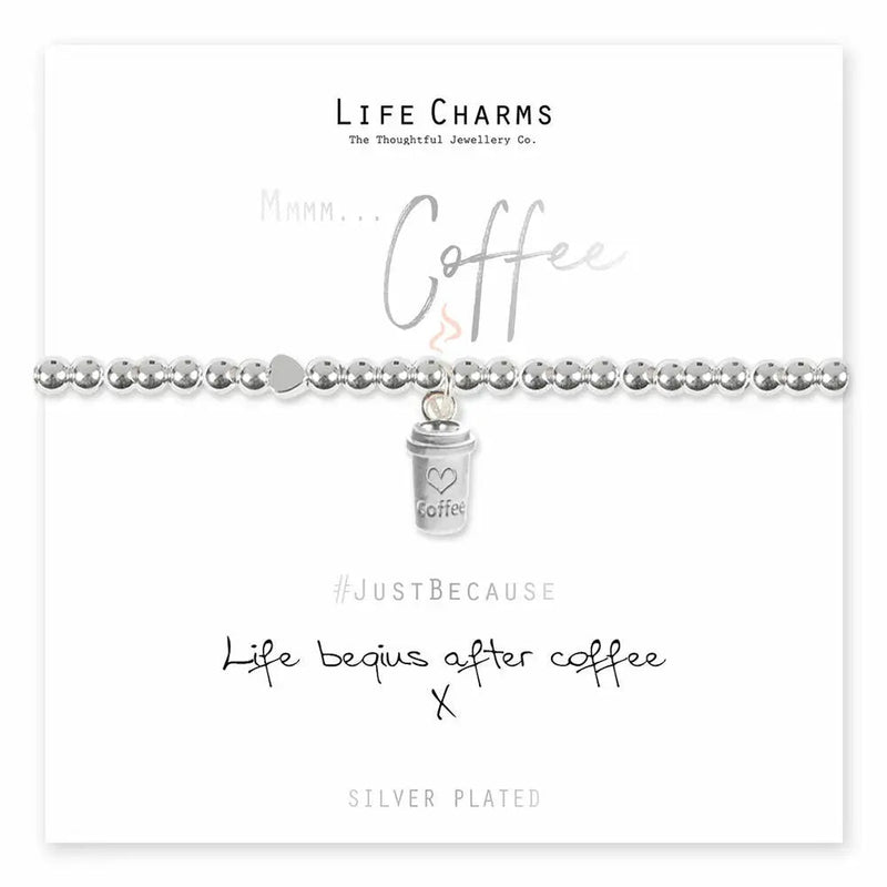 Life Charms Life Begins After Coffee Bracelet - Giftware