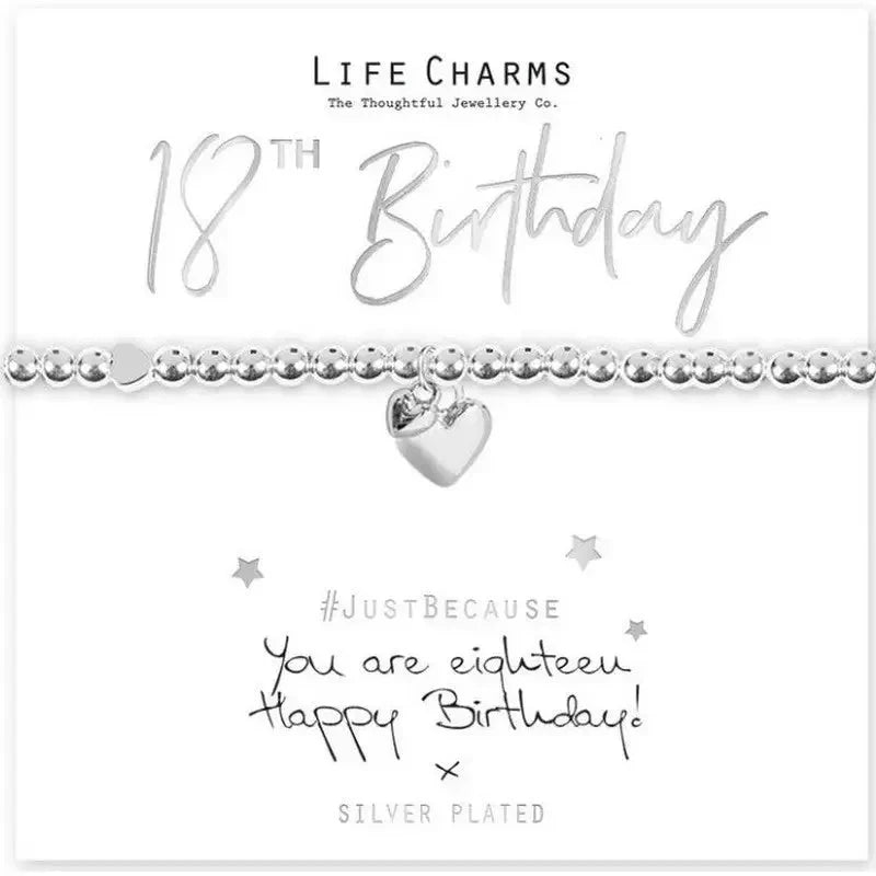Life Charms Bracelets For Birthdays - 18th Birthday -