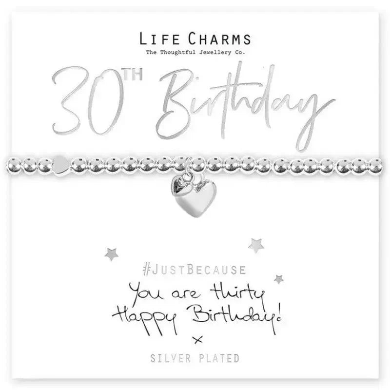 Life Charms Bracelets For Birthdays - 30th Birthday -