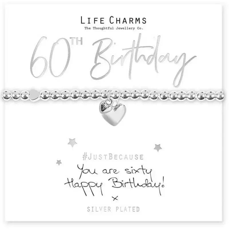 Life Charms Bracelets For Birthdays - 60th Birthday -