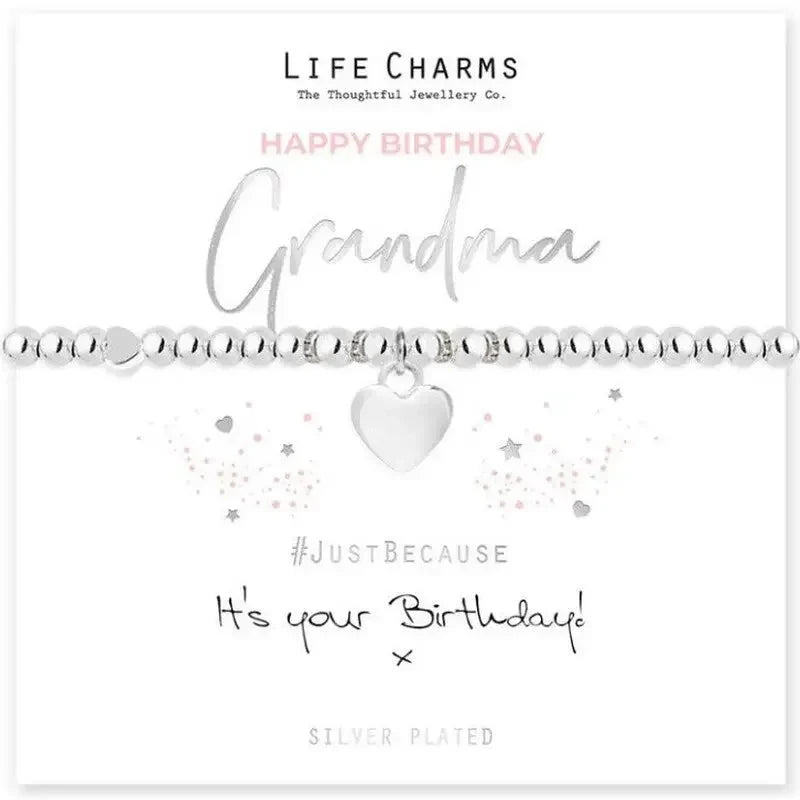 Life Charms Bracelets For Birthdays - Happy Birthday Grandma