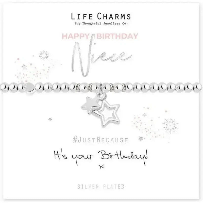 Life Charms Bracelets For Birthdays - Happy Birthday Niece -