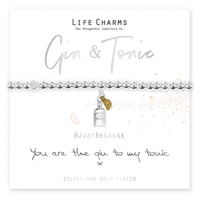 Life Charms Gin To My Tonic Bracelet - Giftware