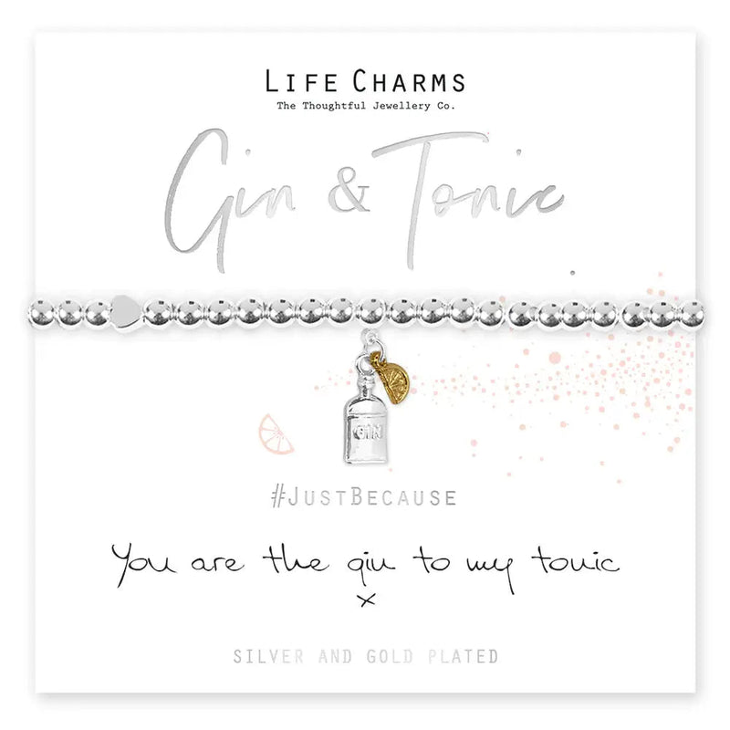 Life Charms Gin To My Tonic Bracelet - Giftware
