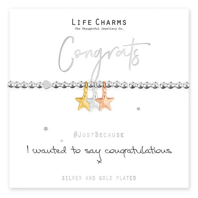 Life Charms I Wanted To Say Congratulations Bracelet -