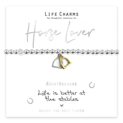 Life Charms Life Is Better At The Stables Stirrups Bracelet