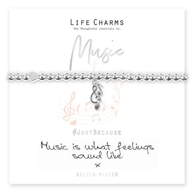 Life Charms Music Is What Feelings Sound Like Bracelet -