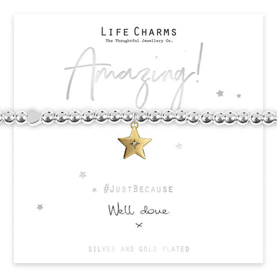 Life Charms Well Done Gold Star Bracelet - Giftware