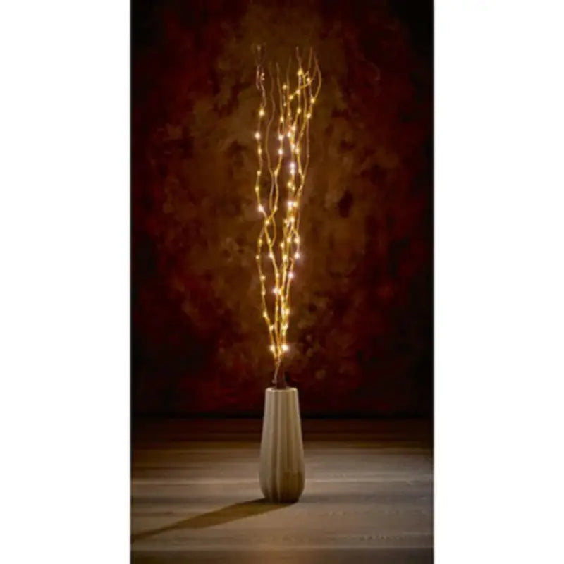 Light Brown Twig with 80 Warm White LEDs - 1.2m - Homeware